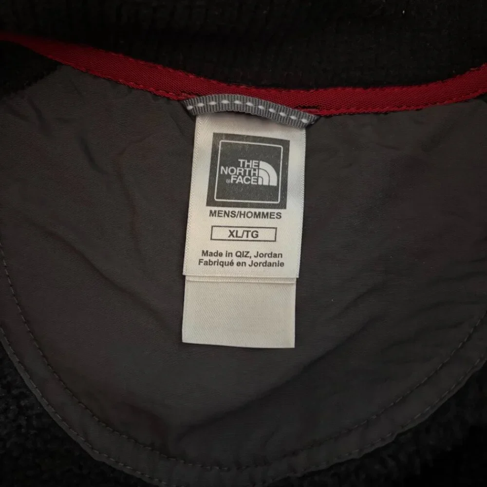 The North Face Mens XL Black Quarter Zip Pullover Fleece Jacket Sweater